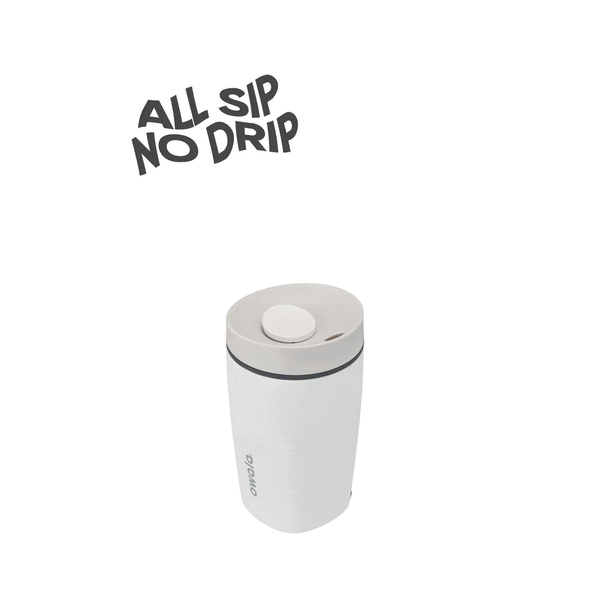 SmoothSip Slider 12oz in Shy Marshmallow, rotating view