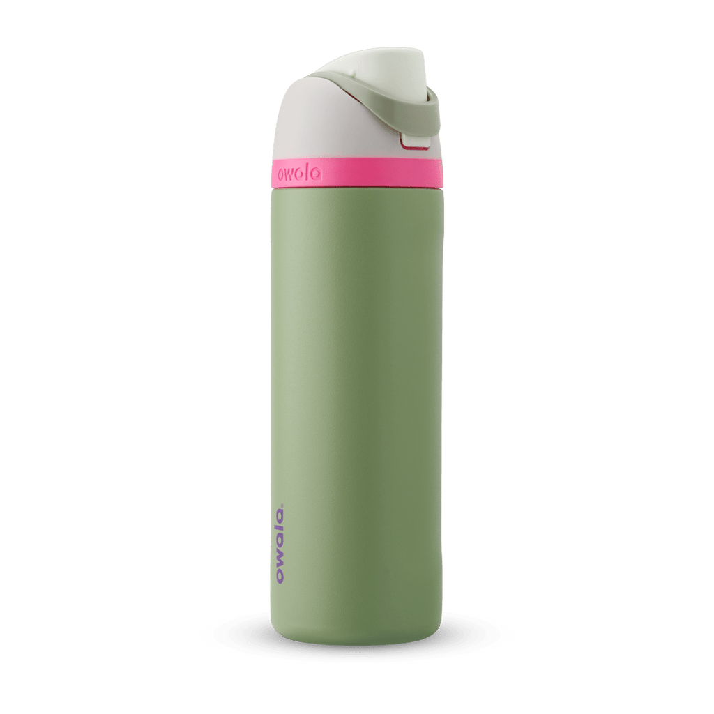 FreeSip 24oz water bottle in muted olive sage green