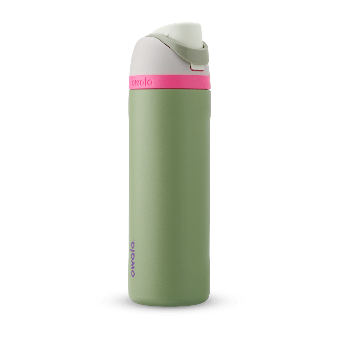 FreeSip 24oz water bottle in muted olive sage green
