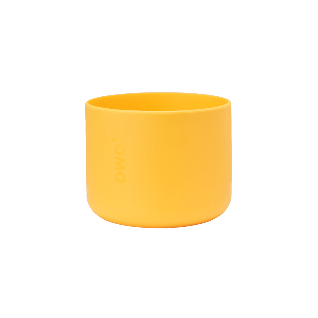Owala Bottle Boot 32oz in bright yellow, silicone shown solo