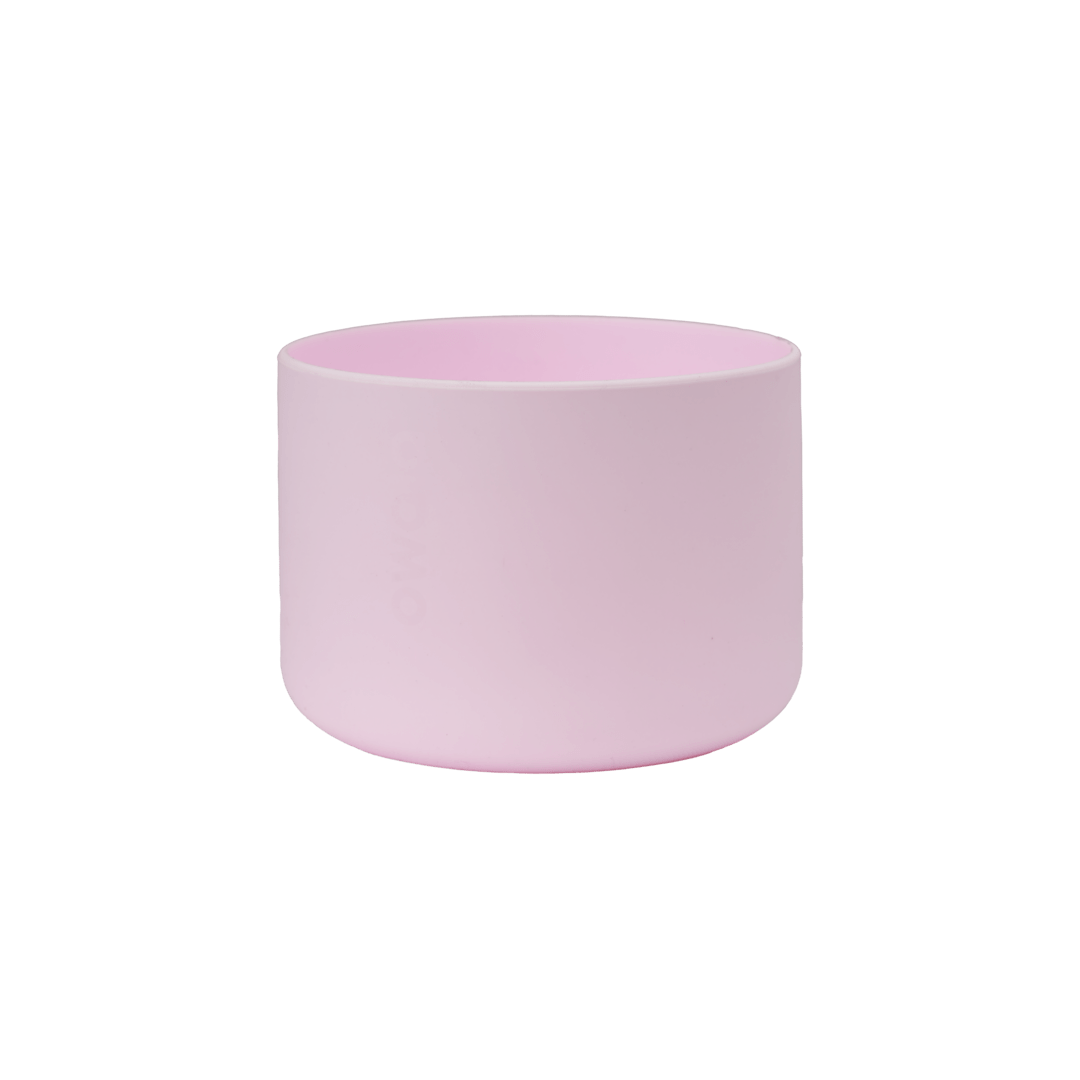 Bottle Boot 40oz in light pink silicone; wide cylindrical form