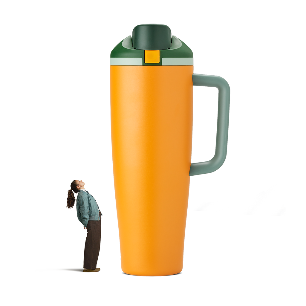 FreeSip Tumbler 40oz in Orange Grove