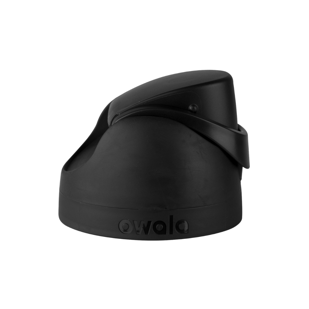 Owala FreeSip replacement lid in Very, Very Dark, all-matte black body with matching black carry loop