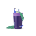 Kids' Tumbler 12oz in Peacock Palace; deep purple insulated tumbler with light lavender lid and pale blue straw, white Owala logo on front