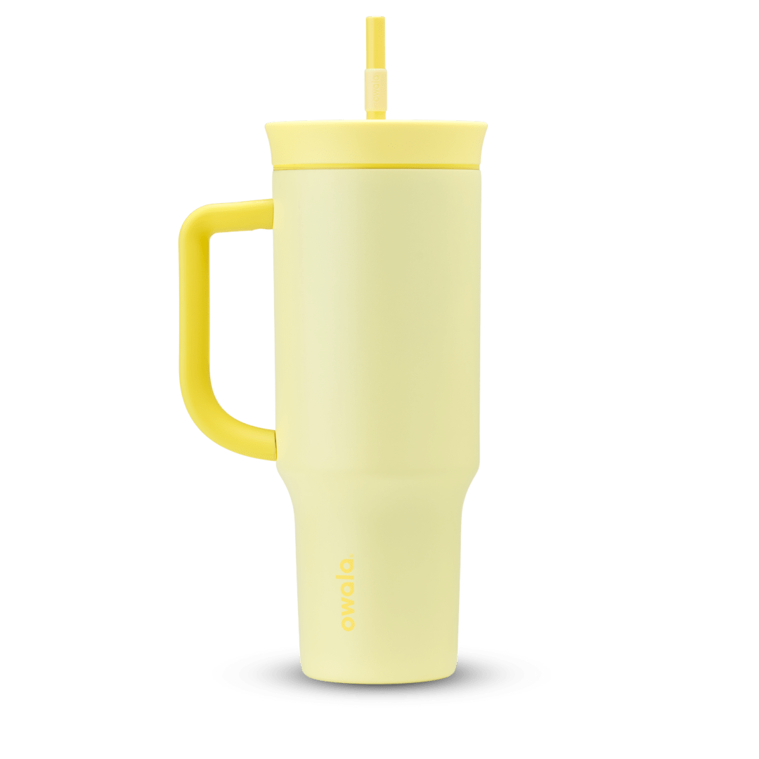 40oz Tumbler in bright pale yellow