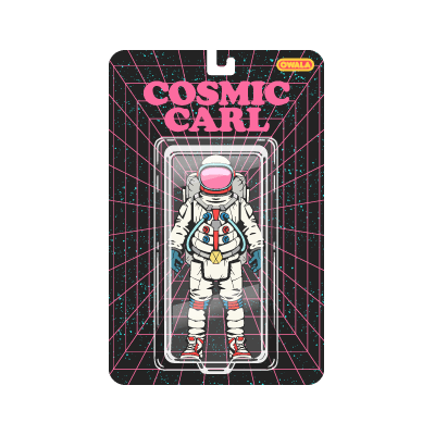 Cosmic Carl sticker illustration