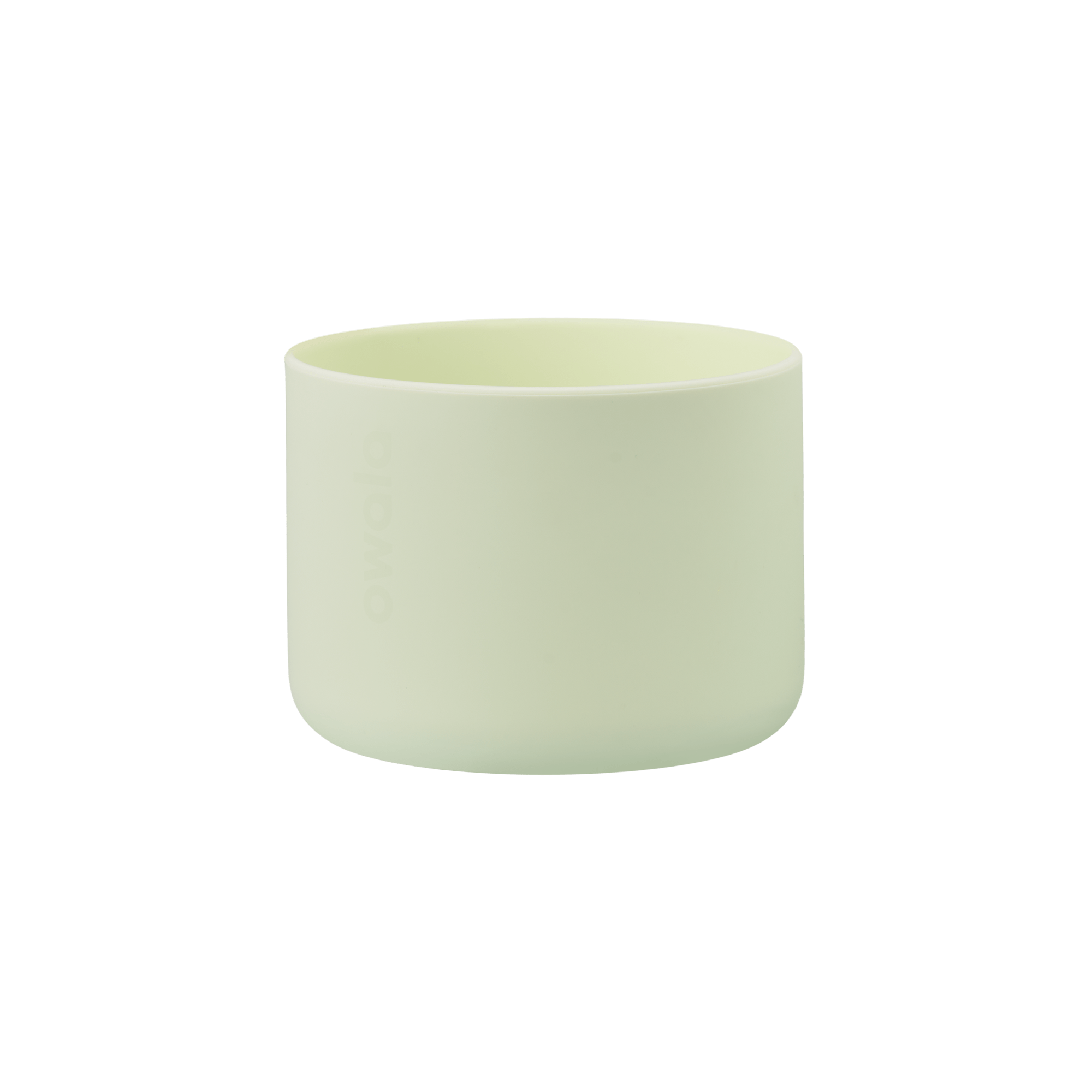 Bottle Boot 40oz in light mint green silicone; lower side view