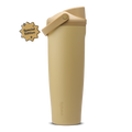 FreeSip Sway 40oz Autumn Vista; warm golden sand body with matching tan flip cap, tan carry loop, and tan lid