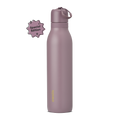 FreeSip Twist 24oz in Spring Revival, dusty mauve-lavender insulated water bottle with matching soft purple twist cap and purple carry loop