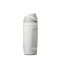 Kids FreeSip 16oz in Shy Marshmallow, off-white light gray insulated bottle with matching gray flip cap and gray carry loop