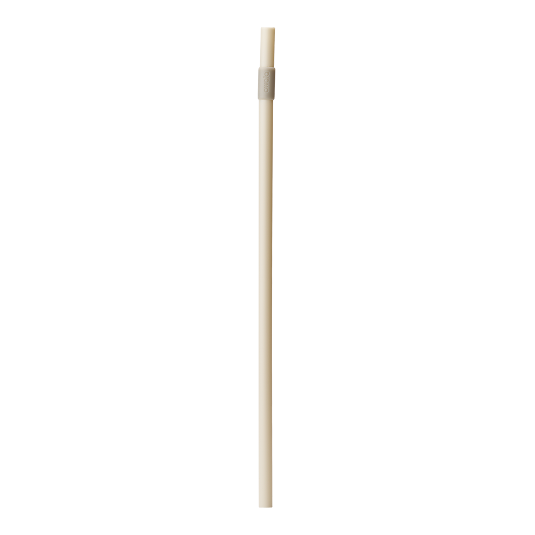 Owala 301mm Replacement Straw in natural tan body with grey connector near the top (Calm Waters colorway)