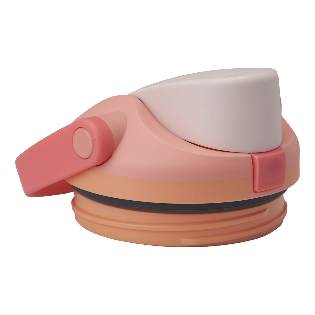 FreeSip Sway 40oz replacement lid in Sparkling Sherbet, coral peach to orange gradient dome-shaped lid with blush pink flip cap and side button