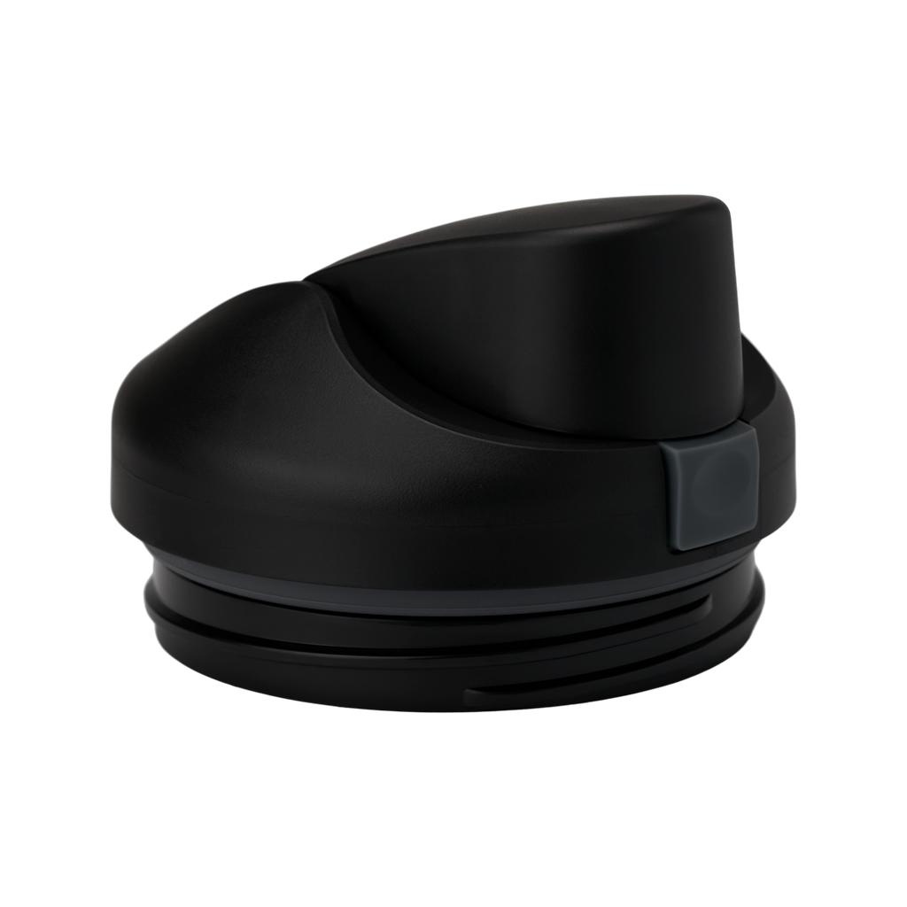 FreeSip Tumbler 40oz replacement lid in Very, Very Dark, matte black dome-shaped lid with black flip cap and dark carry loop
