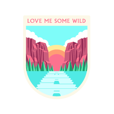 Owala State Park sticker illustration