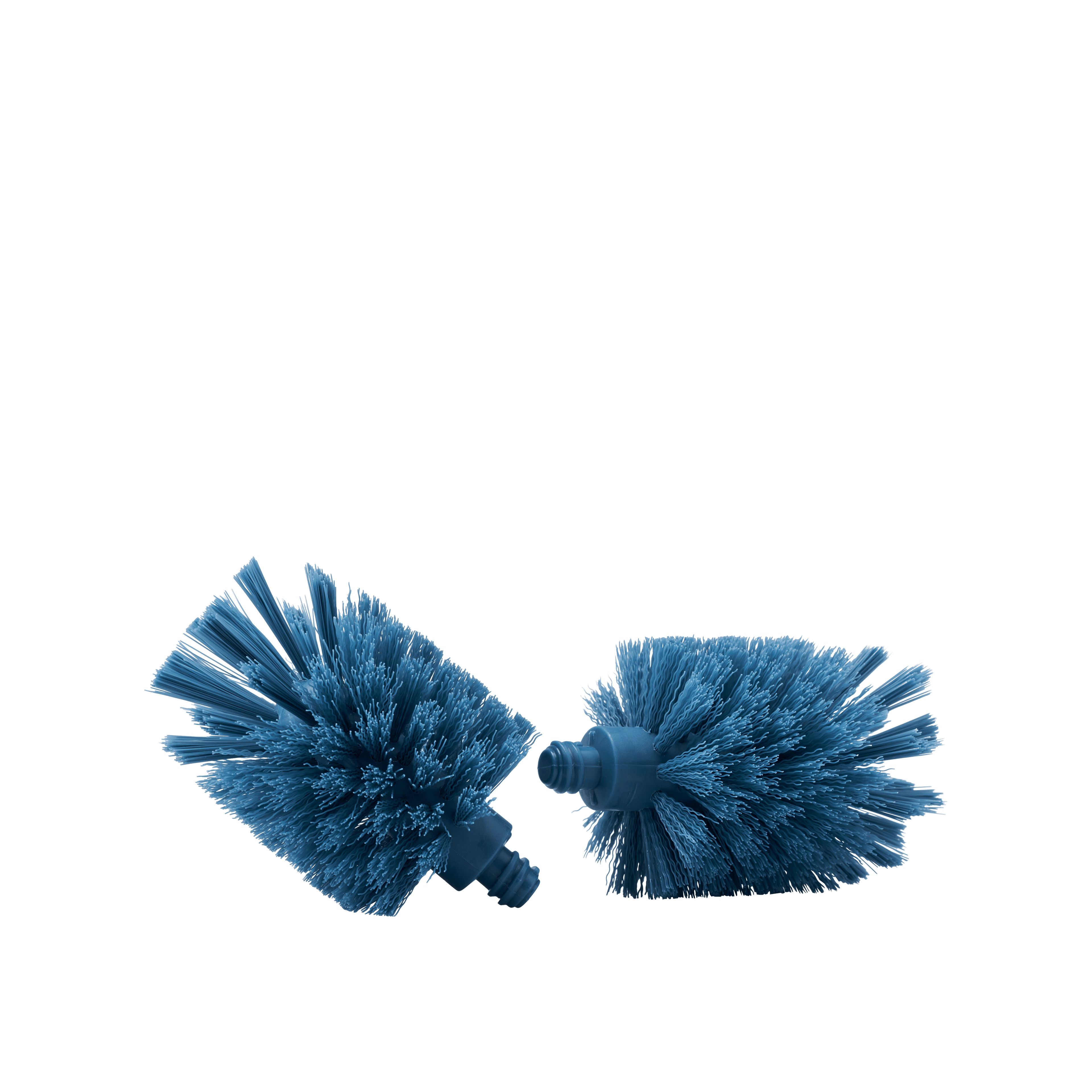 2-in-1 Bottle Brush replacement brush heads, medium blue; pair of two scrub heads
