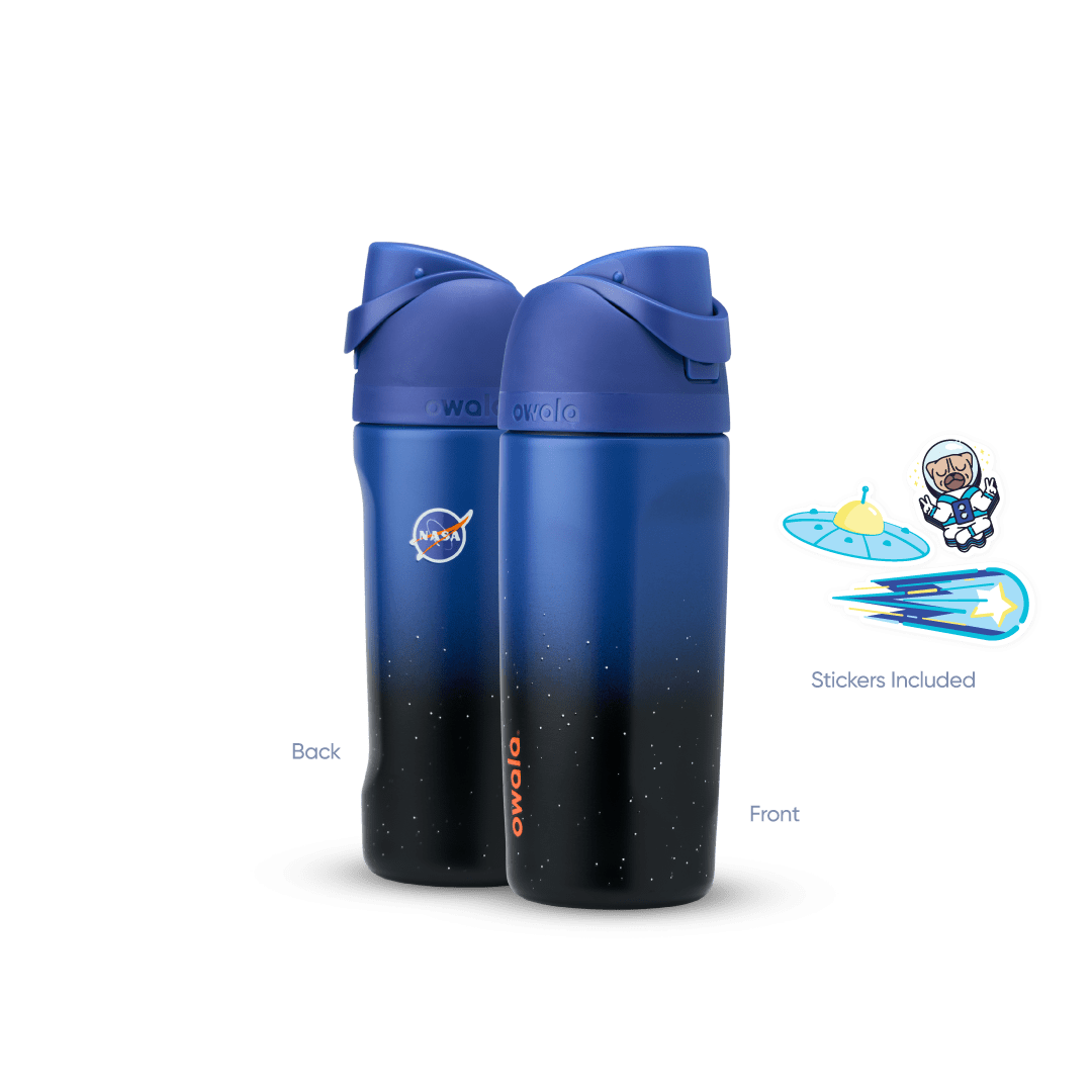Owala Kids' FreeSip bottle with NASA-inspired design