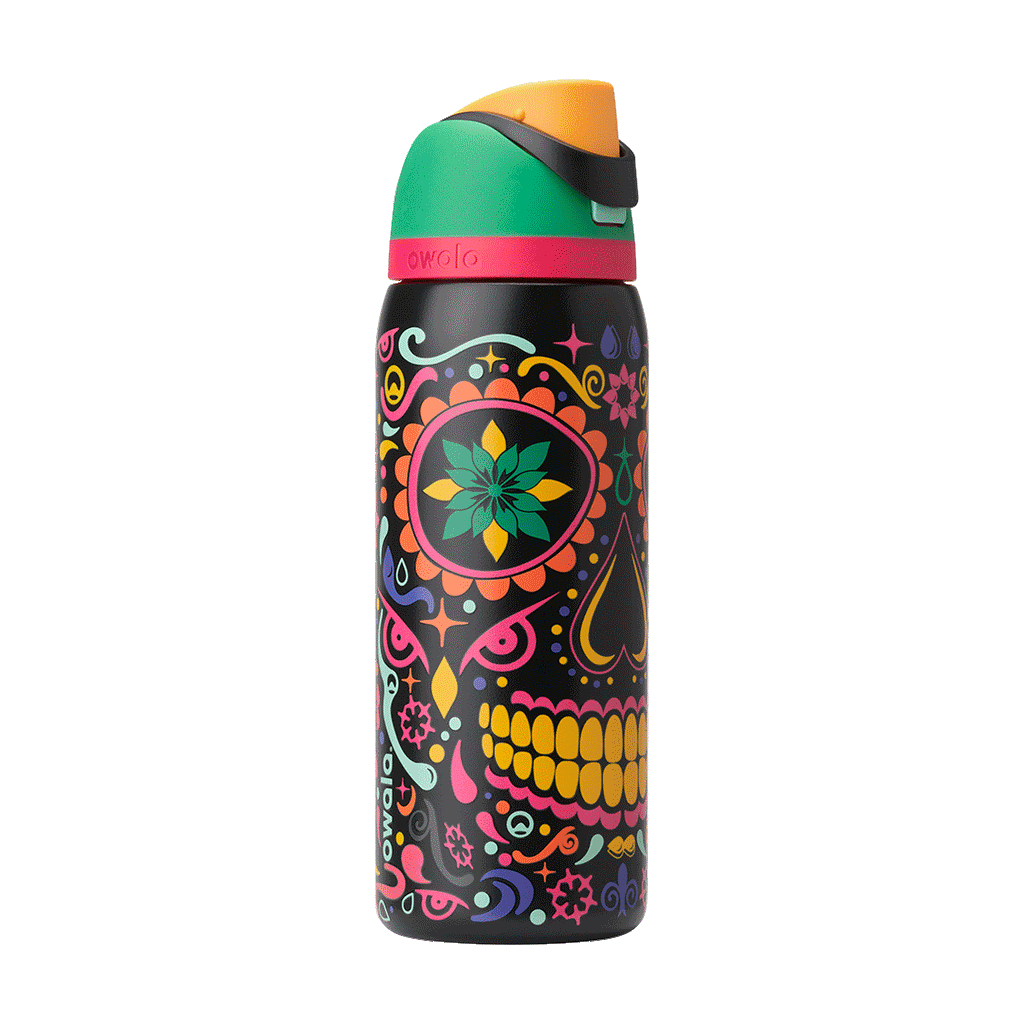 FreeSip 32oz in Sugar Skull, rotating view